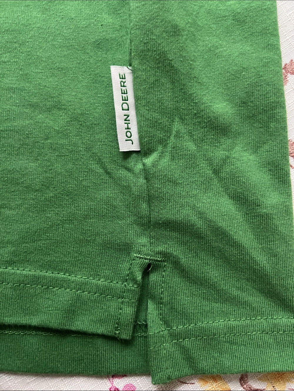 New John Deere Men's Long Sleeve Pocket Tee in Green - Picture 9 of 10